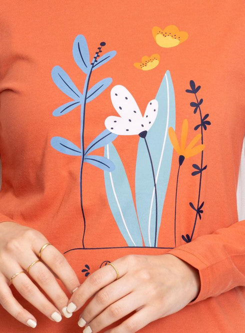 Copper Coin Printed Long - Sleeve Design 45 - Khotwh